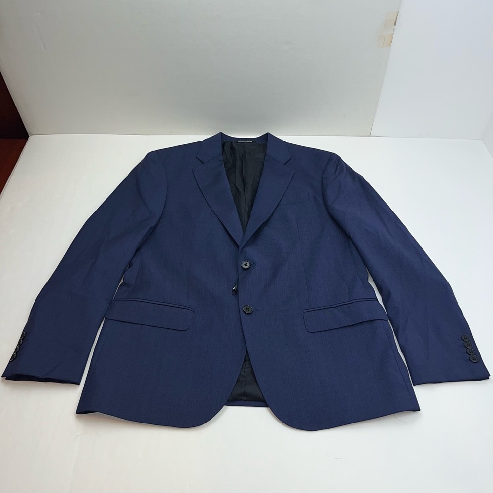 Emporio Armani G-Line‎ Textured Sport Coat Size US 50 Blue 100% Virgin Wool NWOT